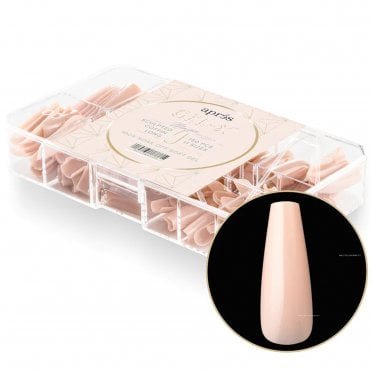 Gel X Nail Extension Neutrals False Nail Tips Set - Maisie Sculpted Long (150 Pcs & 11 Sizes)