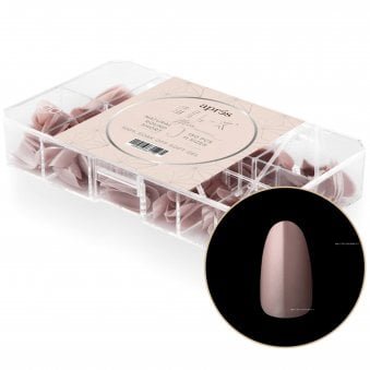 Gel X Nail Extension Neutrals False Nail Tips Set - Mia Natural Round (150 Pcs & 11 Sizes)