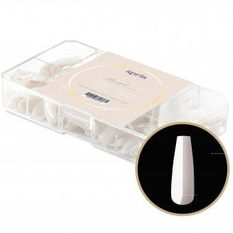 Gel X Nail Extension Neutrals False Nail Tips Set - Whitney Sculpted Coffin Long (150 Pcs & 11 Sizes)
