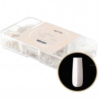 Gel X Nail Extension Neutrals False Nail Tips Set - Whitney Sculpted Square Long (150 Pcs & 11 Sizes)