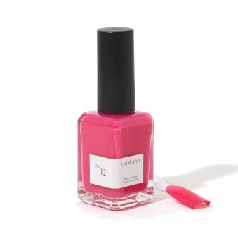 Non Toxic 10 Free Nail Polish Fuchsia Pink 14ml - No.12