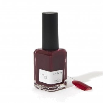 Non Toxic 10 Free Nail Polish Wine Red 14ml - No.18