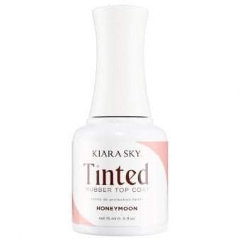 Non Wipe Tinted Rubber Top Coat - Honeymoon 15ml (TNT07)