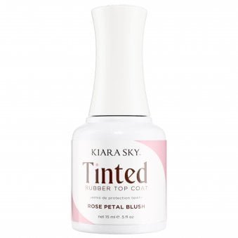 Non Wipe Tinted Rubber Top Coat - Rose Petal Blush 15ml (TNT08)