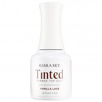 Non Wipe Tinted Rubber Top Coat - Vanilla Lace 15ml (TNT01)