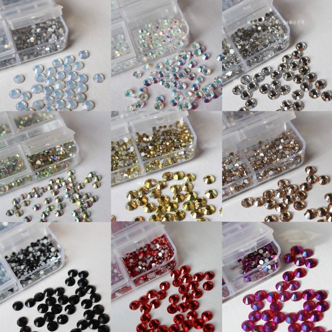 NPD Gel Nail Gems Mini Pack - Assorted Nail Crystals for Nail Art