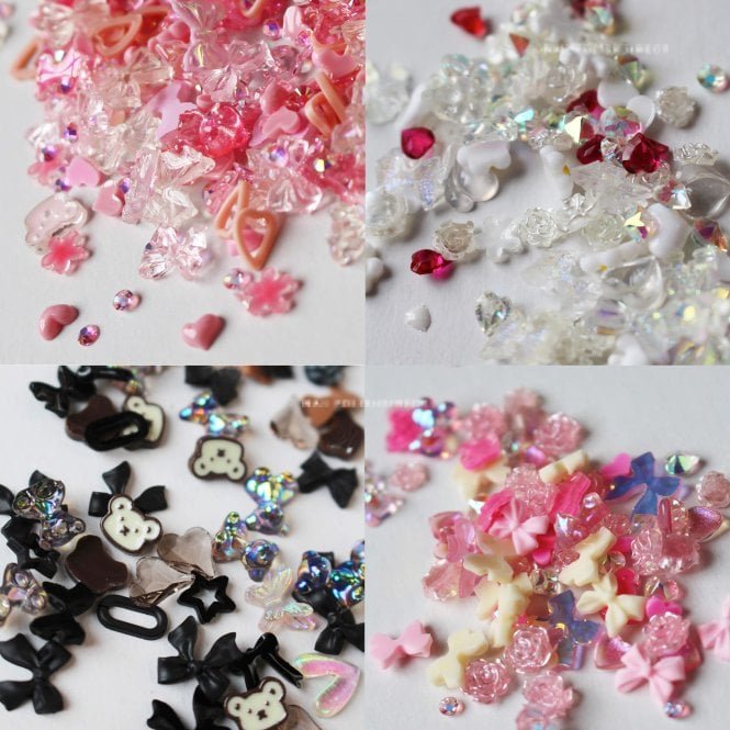 NPD Gel Nail Gems Mini Pack - Loose Assorted Nail Accessories for Nail Art 6g