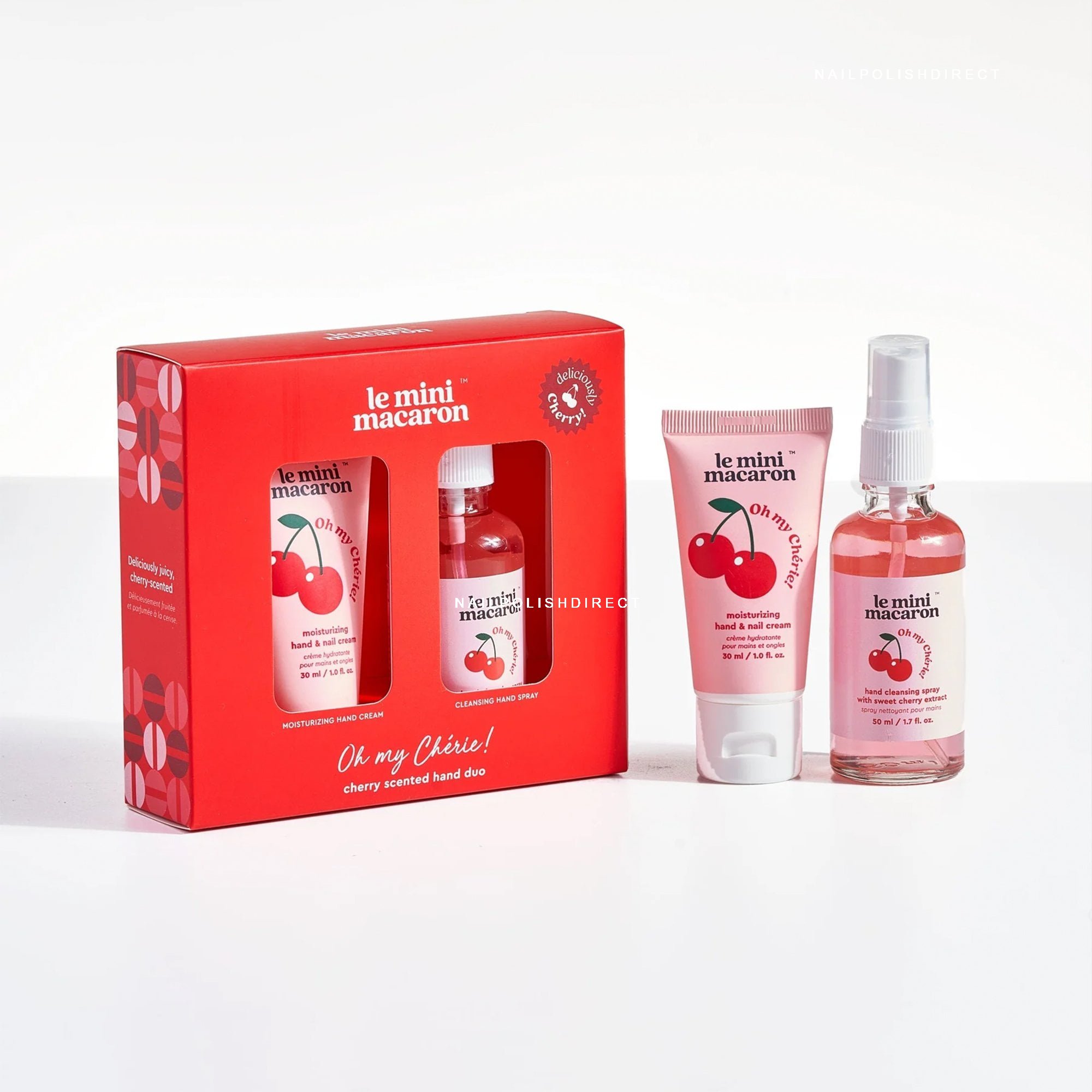 Le Mini Macaron Oh My Cherie - Cherry Scented Hand Duo | Nail