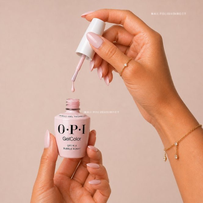 OPI GelColor HEMA & TPO Free Intelli-Gel Polish Duo - OPI'M A Bubble Bunny & No Wipe Top Coat 2x15ml