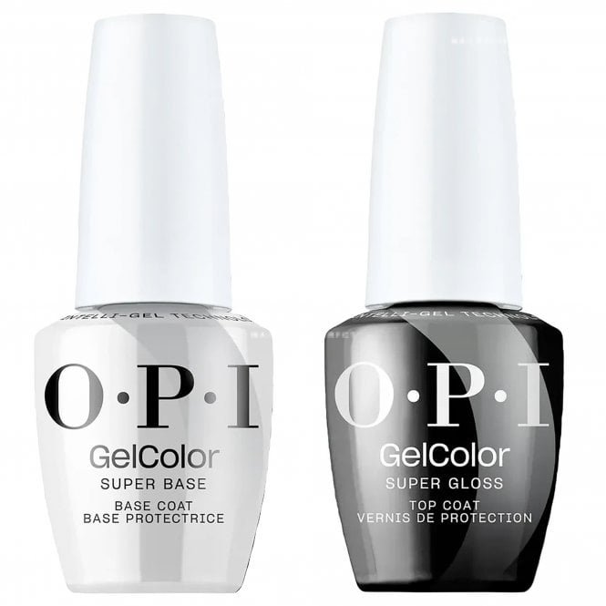 OPI GelColor HEMA & TPO Free Intelli-Gel Polish Super Base & Super Gloss (2 x 15ml)(SBBSGT)
