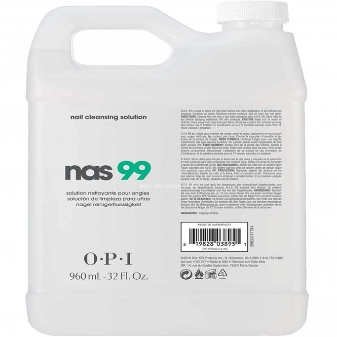 OPI GelColor NAS 99 Hand & Nail Sanitiser Cleansing Solution 960ml (SD 307)