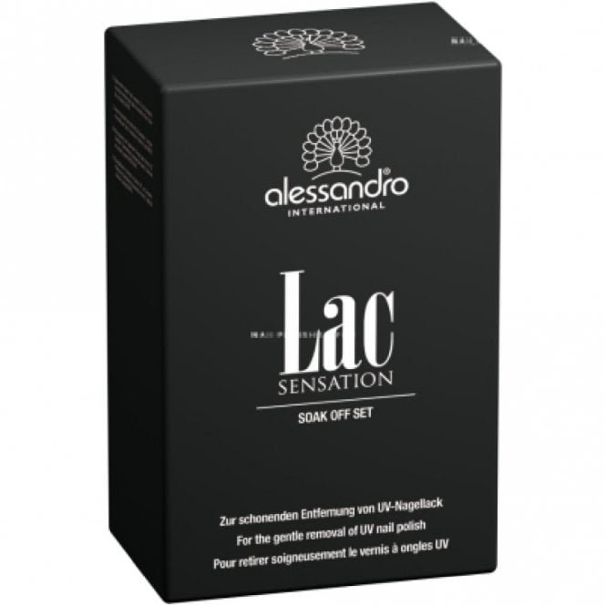 Outlet Alessandro - Lac Sensation - Soak Off Set (1 x Soak Off Liquid, 10 x Soak Off Caps, 1 x Nail Buffer & 3 x Rosewood Sticks) (02174)