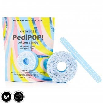 PediPOP Pedi Buffer & Nail File - Cotton Candy 85g (30+ Washes)(SP1329)
