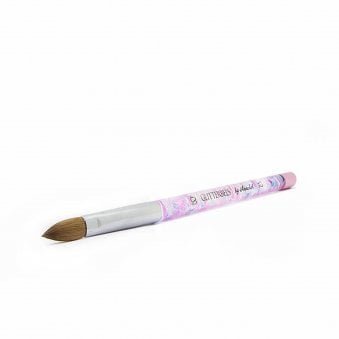 Pinched Pastel Glitter Acrylic Brush - Pinched Oval - Size 10 (BRUSH004-10)