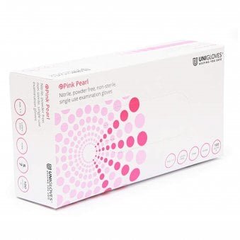 Pink Pearl Nitrile Gloves - Single Use Gloves (Pack of 100)