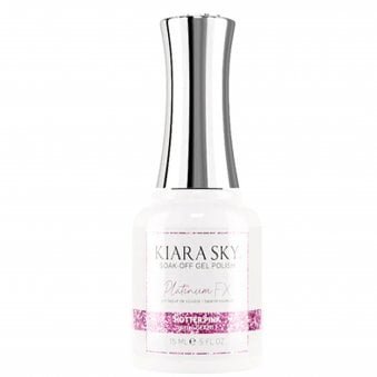 Platinum Fx Reflective Glitter Gel Nail Polish - Hotter Pink 15ml (GFX211)