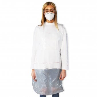 Polythene Disposable Salon Apron - White (10044)
