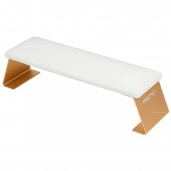 Premium Manicure Arm Rest - White/Gold