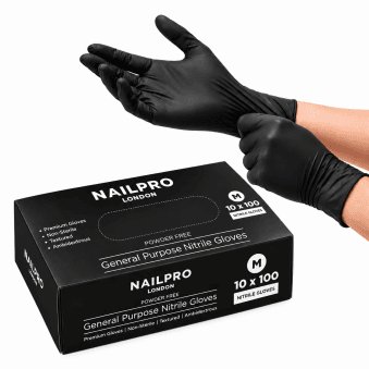 Premium Powder Free Nitrile Gloves - Medium (100 Pieces)