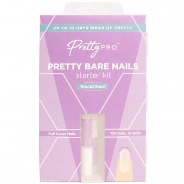 Pretty Bare Nails Starter Kit - Round Short (120pcs, 12 sizes)(BNSKRS)