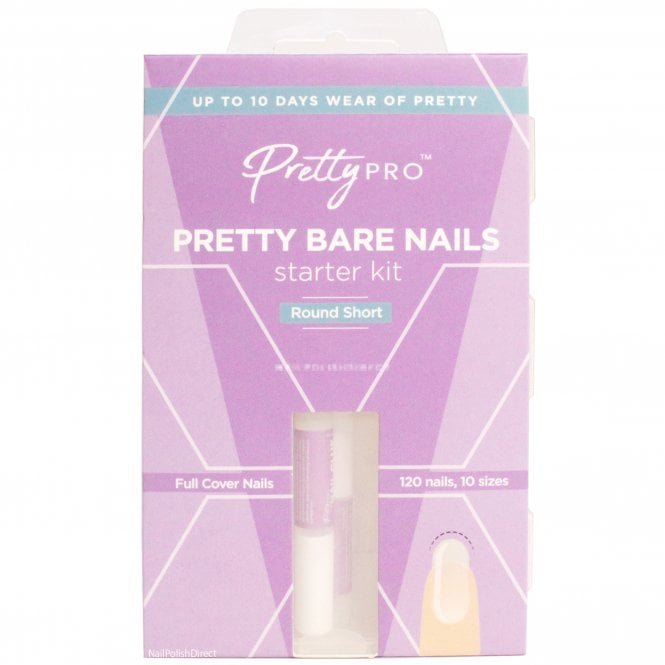 Pretty Pro Pretty Bare Nails Starter Kit - Round Short (120pcs, 12 sizes)(BNSKRS)