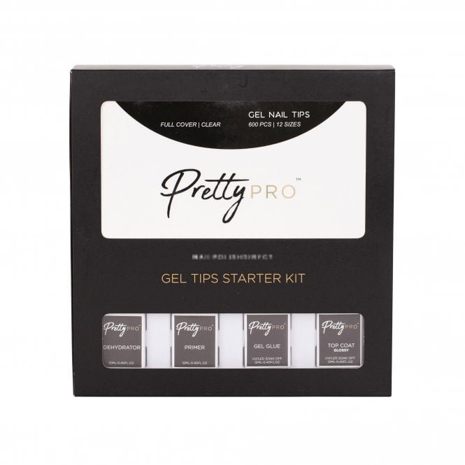 Pretty Pro Gel Tips Starter Kit - Coffin Short (4 x 12ml)