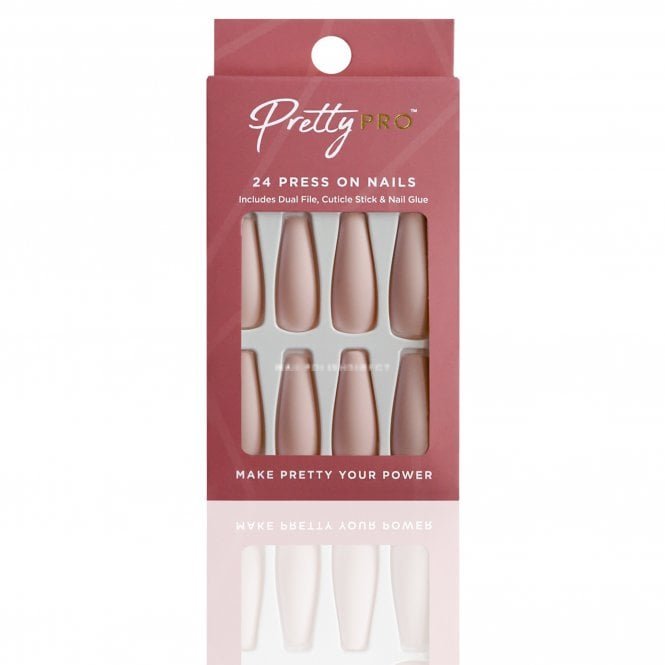 Pretty Pro Reusable Press On False Nails - Beige & Boujee (24pcs)