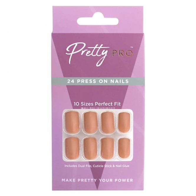Pretty Pro Reusable Press On False Nails - Feeling Neutral (24pcs)