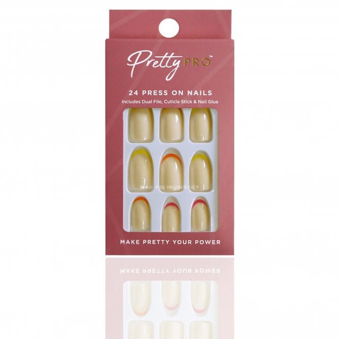 Pretty Pro Reusable Press On False Nails - I See Your True Colours (24pcs)