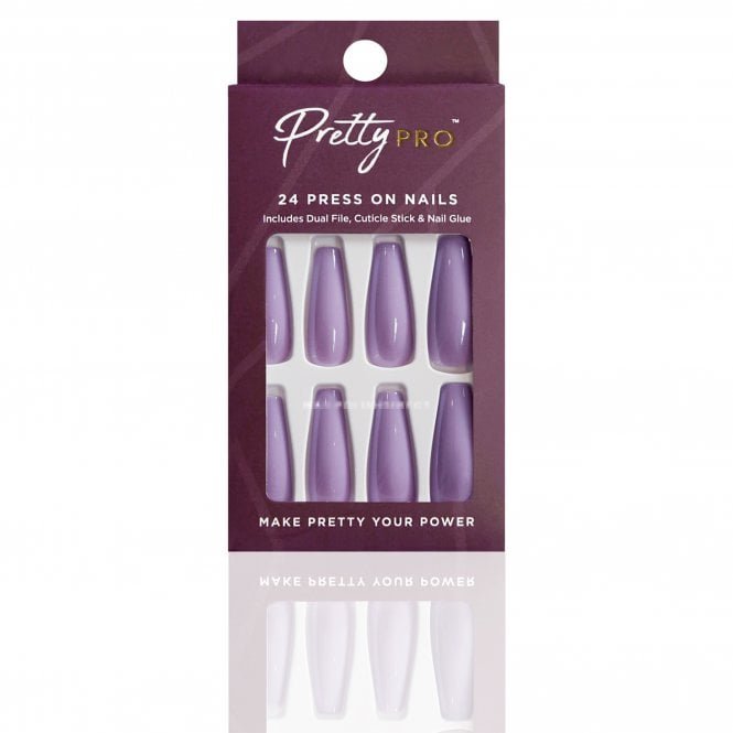 Pretty Pro Reusable Press On False Nails - I'm Mauve-ing On (24pcs)