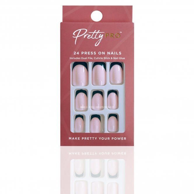 Pretty Pro Reusable Press On False Nails - My Khaki Tips Are Sealed (24pcs)