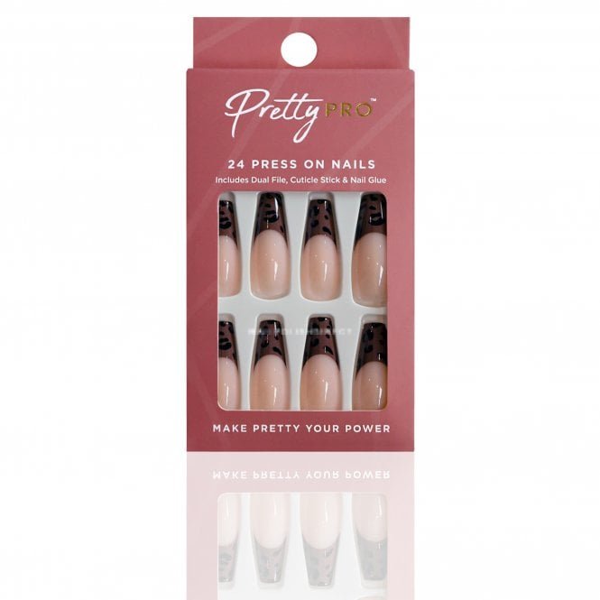 Pretty Pro Reusable Press On False Nails - Purrrfect Tips (24pcs)