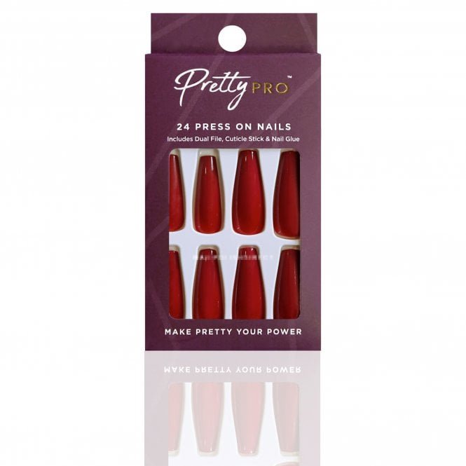 Pretty Pro Reusable Press On False Nails - This Shade Is Love-ly (24pcs)