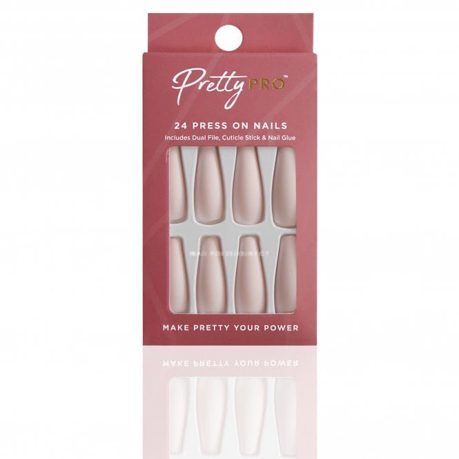 Pretty Pro Reusable Press On False Nails - Wanna Go For A Oatmeal? (24pcs)