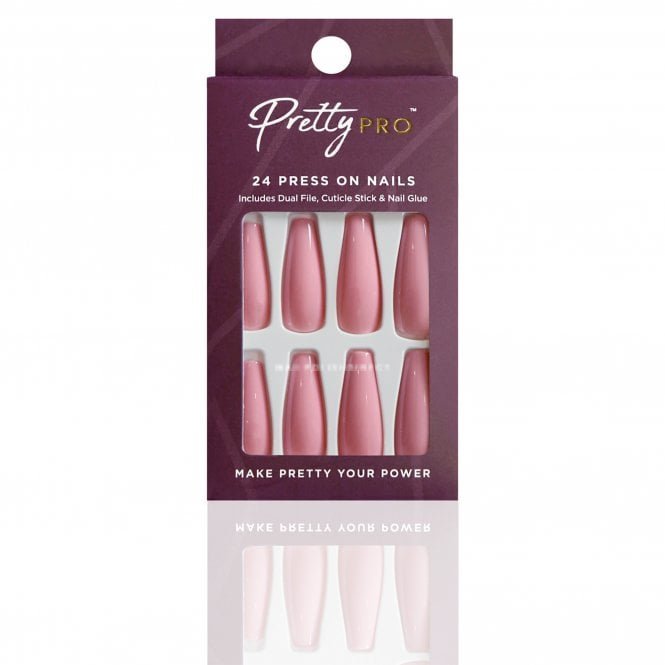 Pretty Pro Reusable Press On False Nails - You're Making Me Blush (24pcs)