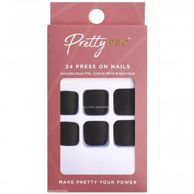 Pretty Pro Reusable Press On Toe Nails - Step Into The Dark Side (24pcs)(PON007)