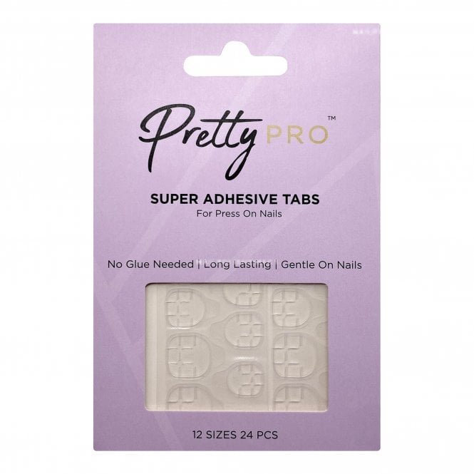 Pretty Pro Adhesive Tabs For Press On Nails - 24 Pieces & 12 Sizes (40123)
