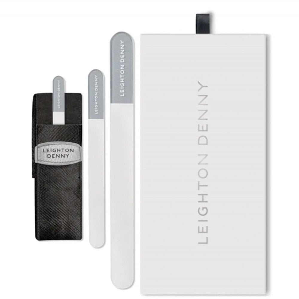 Leighton Denny Crystal Nail File Trio Set with Eco Case
