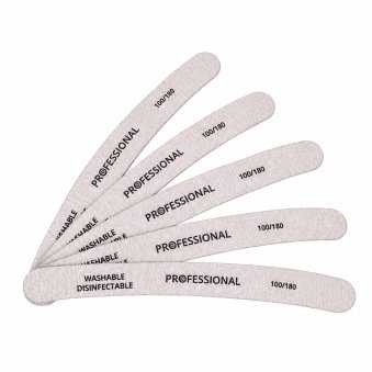 Professional Banana Nail File - Pack Of 5 - 100/180