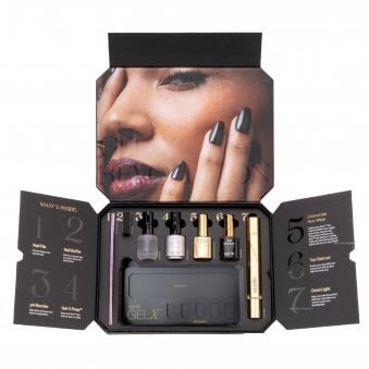 Professional Gel-X Nail Extension Kit & Omni LED Light - Black (4 x 15ml) Version 2