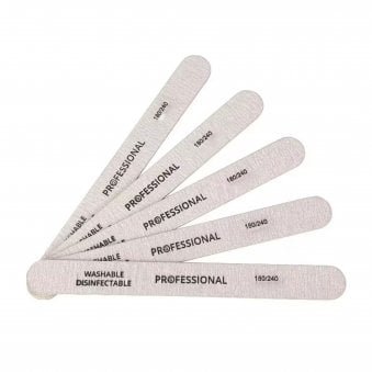 Professional Round Nail File - Pack Of 5 - 100/180