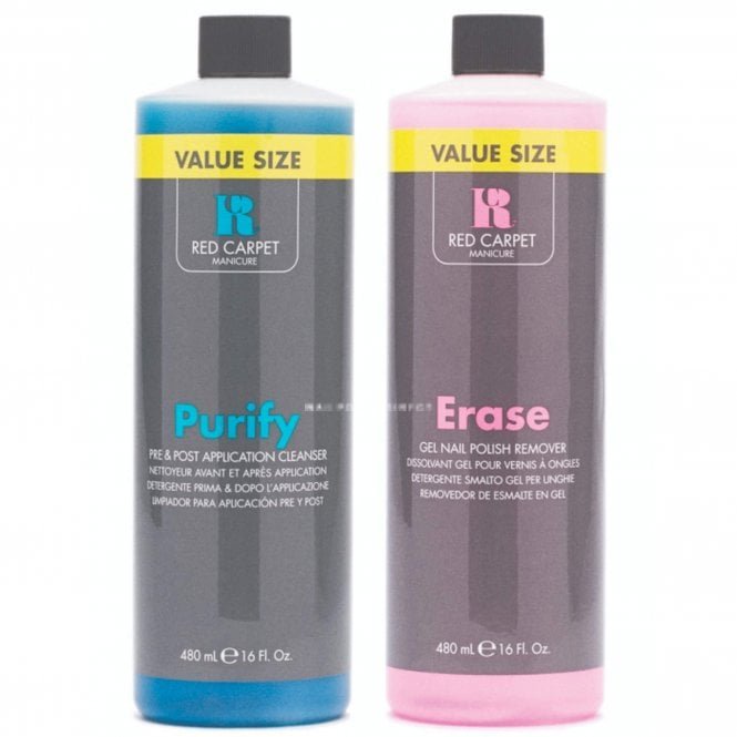 Red Carpet Manicure Erase & Purify Pre & Post Gel Polish Remover Duo Set (2 x 480ml)