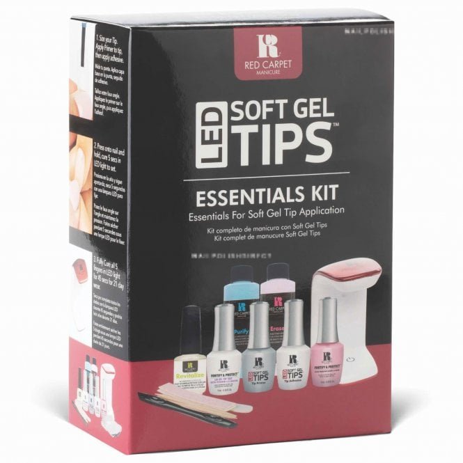 Red Carpet Manicure LED Soft Gel Tips Essentials Kit 
