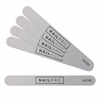 Regular Nail Files - Zebra - 100/180 Grit (Pack Of 5)
