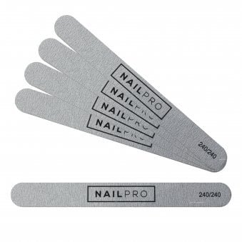 Regular Nail Files - Zebra - 240/240 Grit (Pack Of 5)