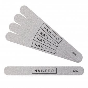 Regular Nail Files - Zebra - 80/80 Grit
