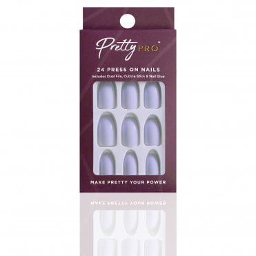 Reusable Press On False Nails - Elephant Grey (24pcs)