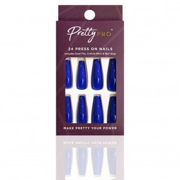 Reusable Press On False Nails - Long Time No Sea (24pcs)