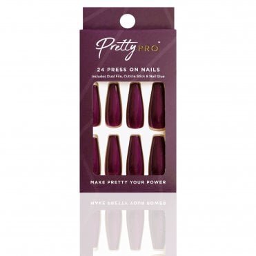Reusable Press On False Nails - Plum This Way (24pcs)