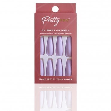 Reusable Press On False Nails - Put Your Lilac Into (24pcs)